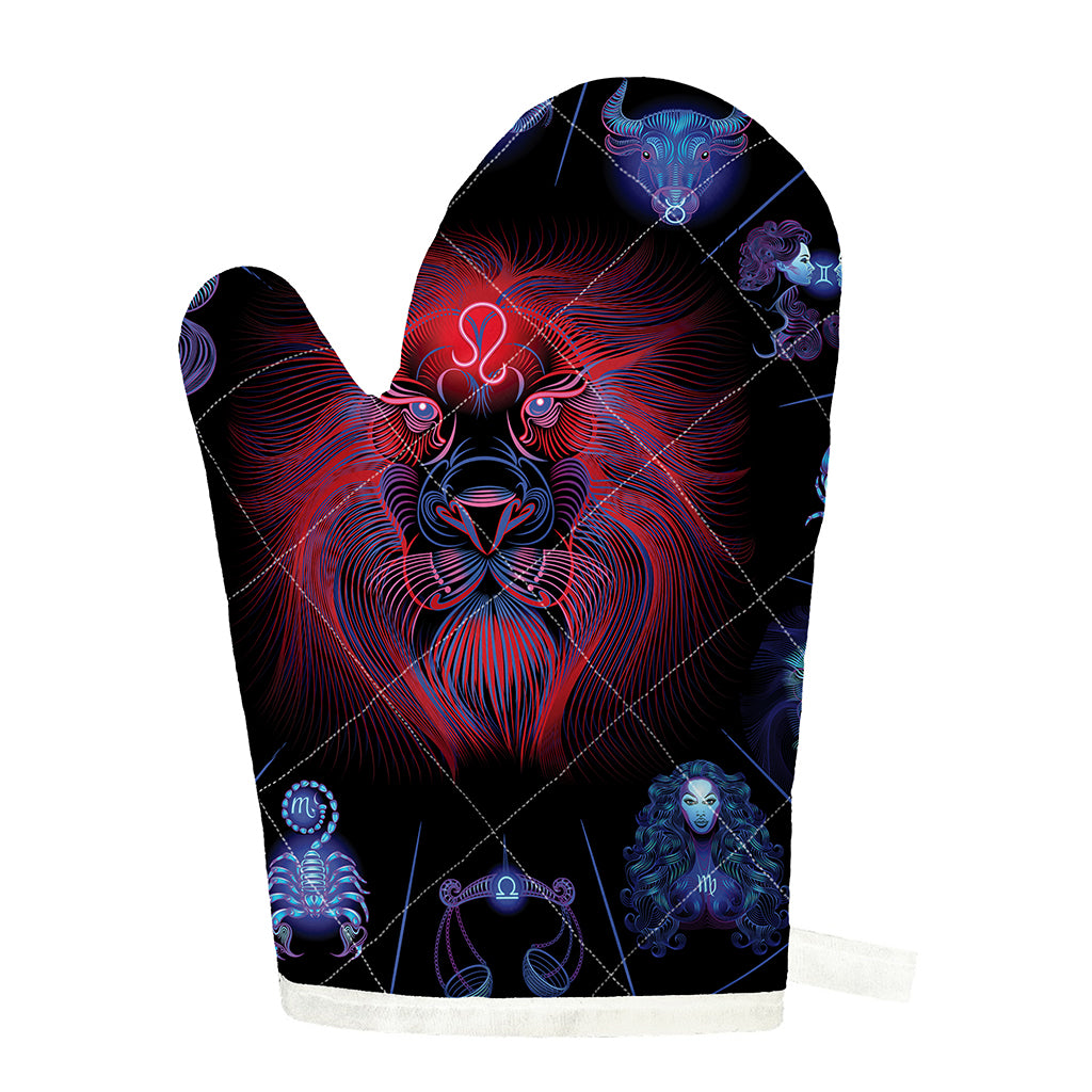 Leo And Astrological Signs Print Single Oven Mitt