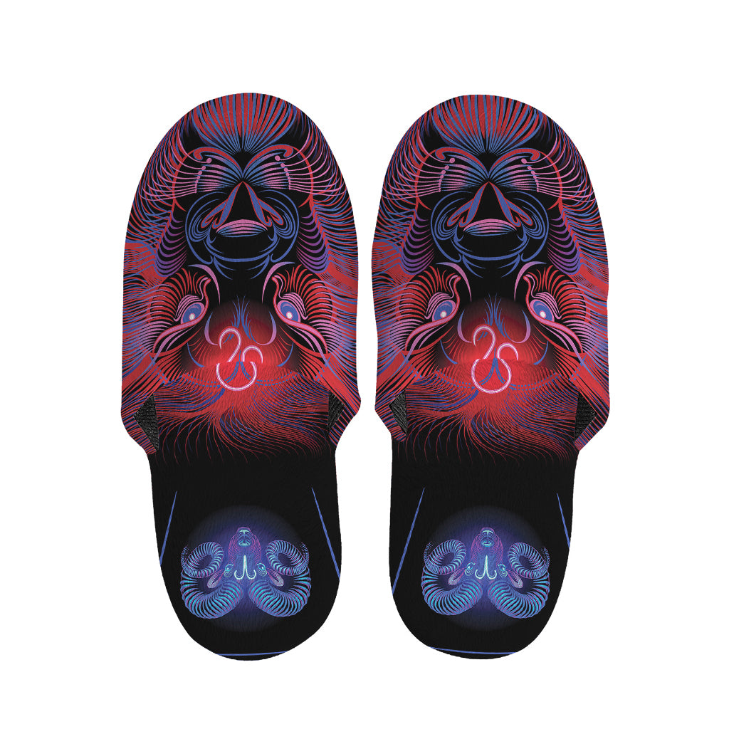 Leo And Astrological Signs Print Slippers
