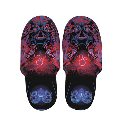 Leo And Astrological Signs Print Slippers