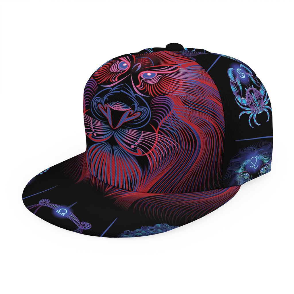 Leo And Astrological Signs Print Snapback Cap