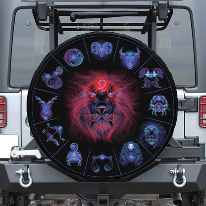 Leo And Astrological Signs Print Tire Cover