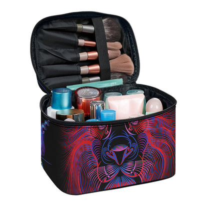 Leo And Astrological Signs Print Travel Makeup Bag