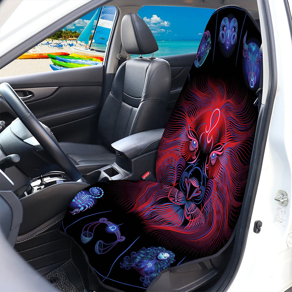 Leo And Astrological Signs Print Waterproof Car Seat Cover