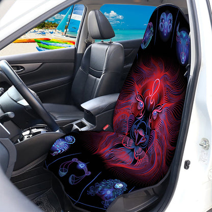 Leo And Astrological Signs Print Waterproof Car Seat Cover