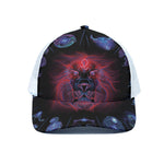 Leo And Astrological Signs Print White Mesh Trucker Cap