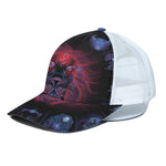 Leo And Astrological Signs Print White Mesh Trucker Cap