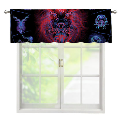 Leo And Astrological Signs Print Window Valance