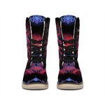 Leo And Astrological Signs Print Winter Boots