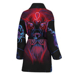 Leo And Astrological Signs Print Women's Bathrobe