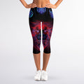 Leo And Astrological Signs Print Women's Capri Leggings