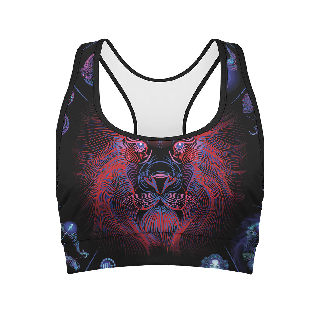 Leo And Astrological Signs Print Women's Sports Bra