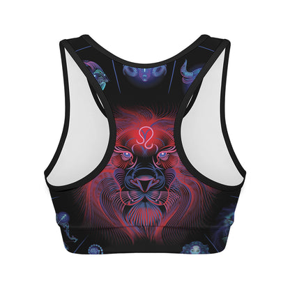 Leo And Astrological Signs Print Women's Sports Bra