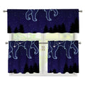 Leo Constellation Print 3 Piece Kitchen Curtains