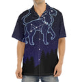 Leo Constellation Print Aloha Shirt