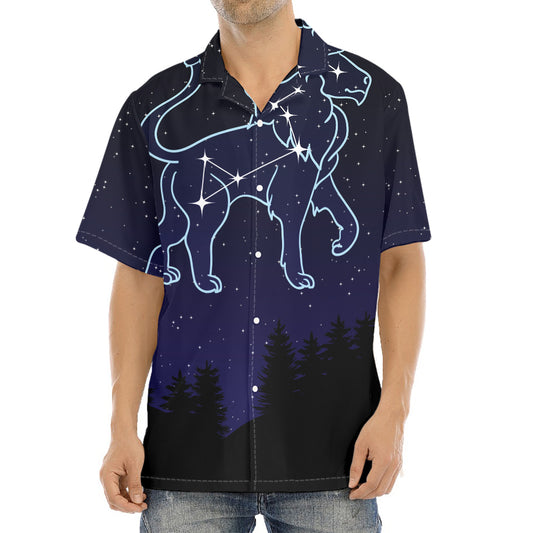 Leo Constellation Print Aloha Shirt