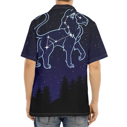 Leo Constellation Print Aloha Shirt