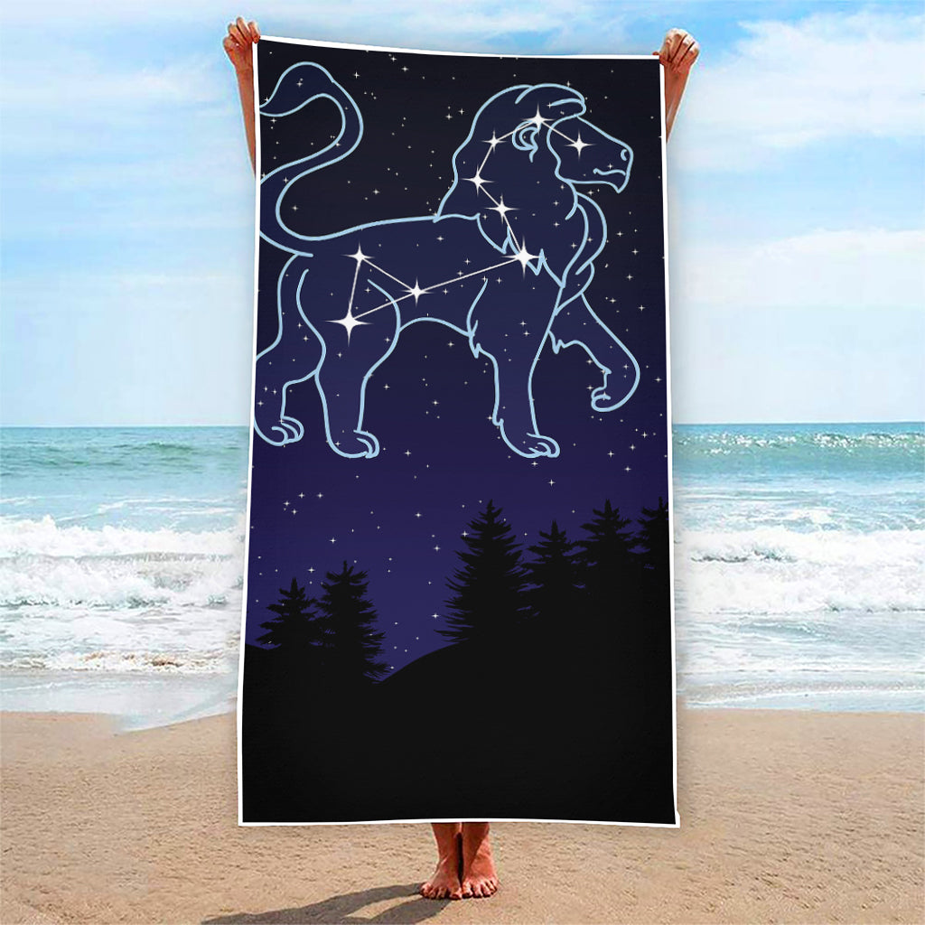 Leo Constellation Print Beach Towel