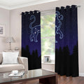 Leo Constellation Print Dimout Grommet Curtains