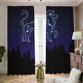 Leo Constellation Print Dimout Pencil Pleat Curtains