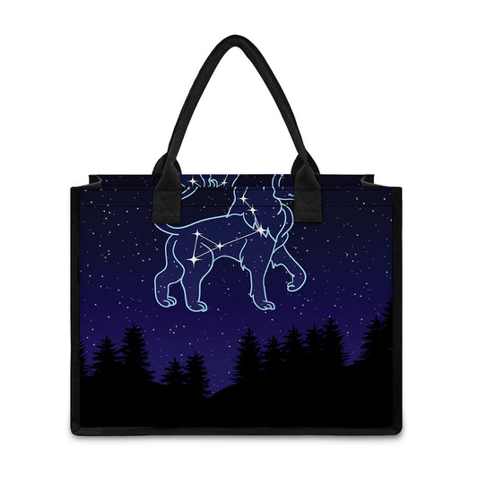 Leo Constellation Print Canvas Tote Bag