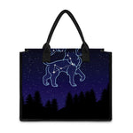 Leo Constellation Print Canvas Tote Bag