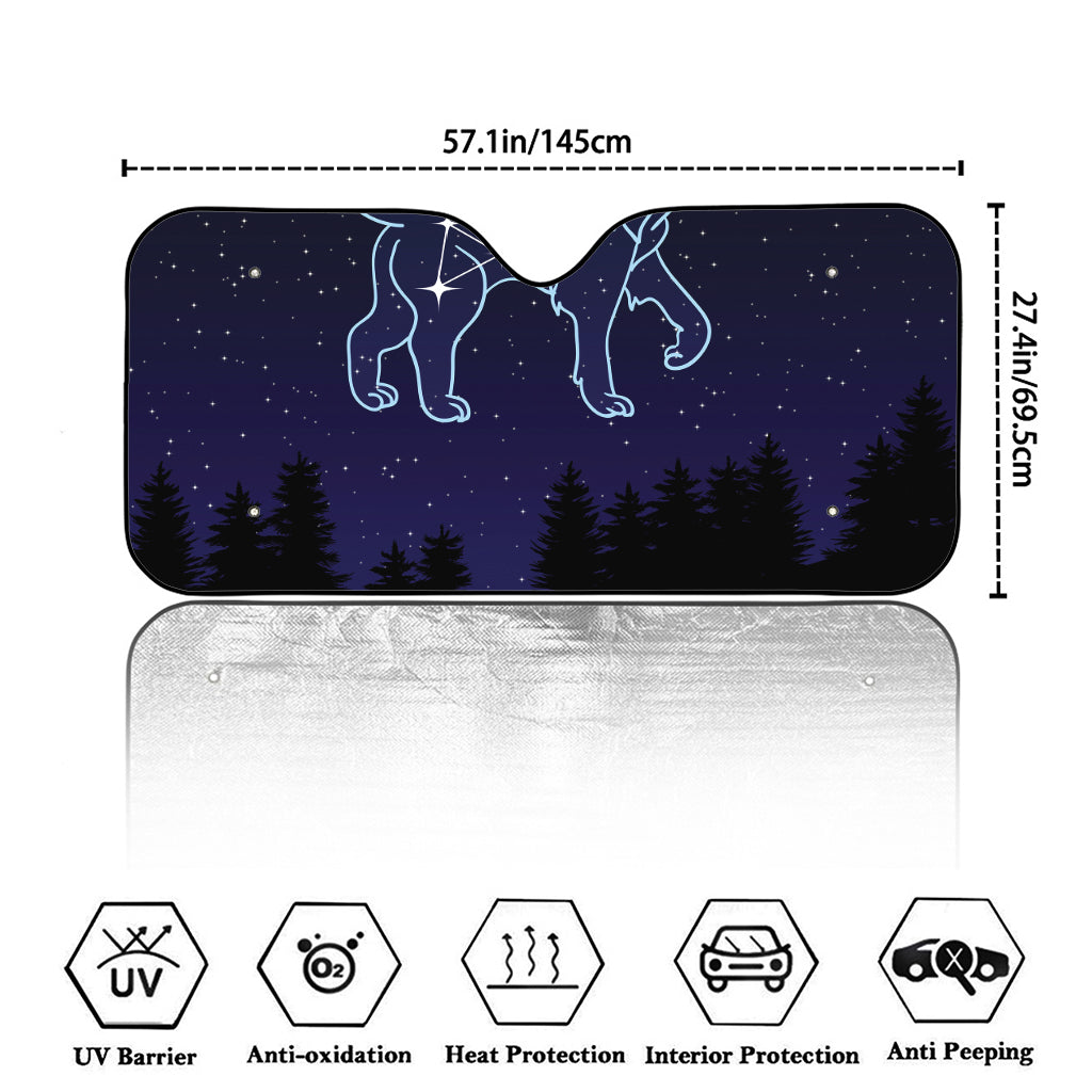 Leo Constellation Print Car Windshield Sun Shade