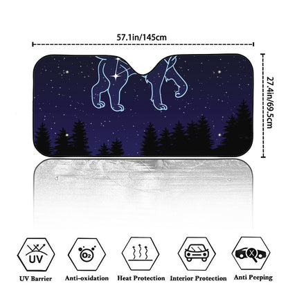 Leo Constellation Print Car Windshield Sun Shade