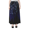 Leo Constellation Print Chiffon Maxi Skirt