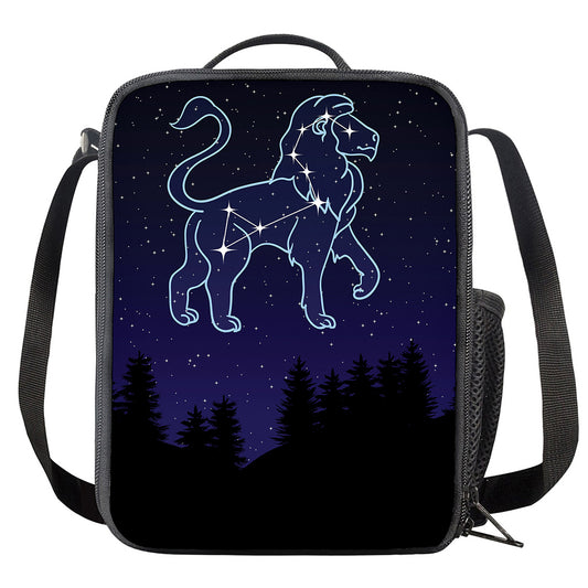 Leo Constellation Print Crossbody Lunch Bag