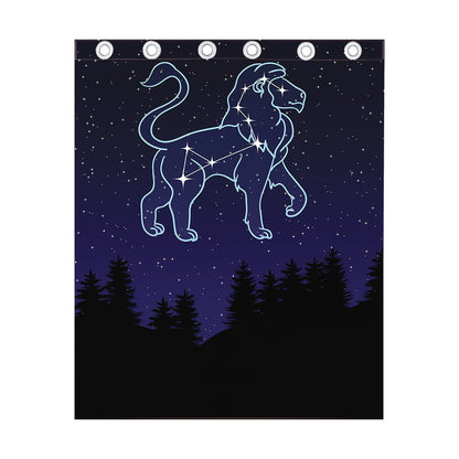 Leo Constellation Print Curtain