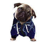 Leo Constellation Print Dog Zip Up Hoodie