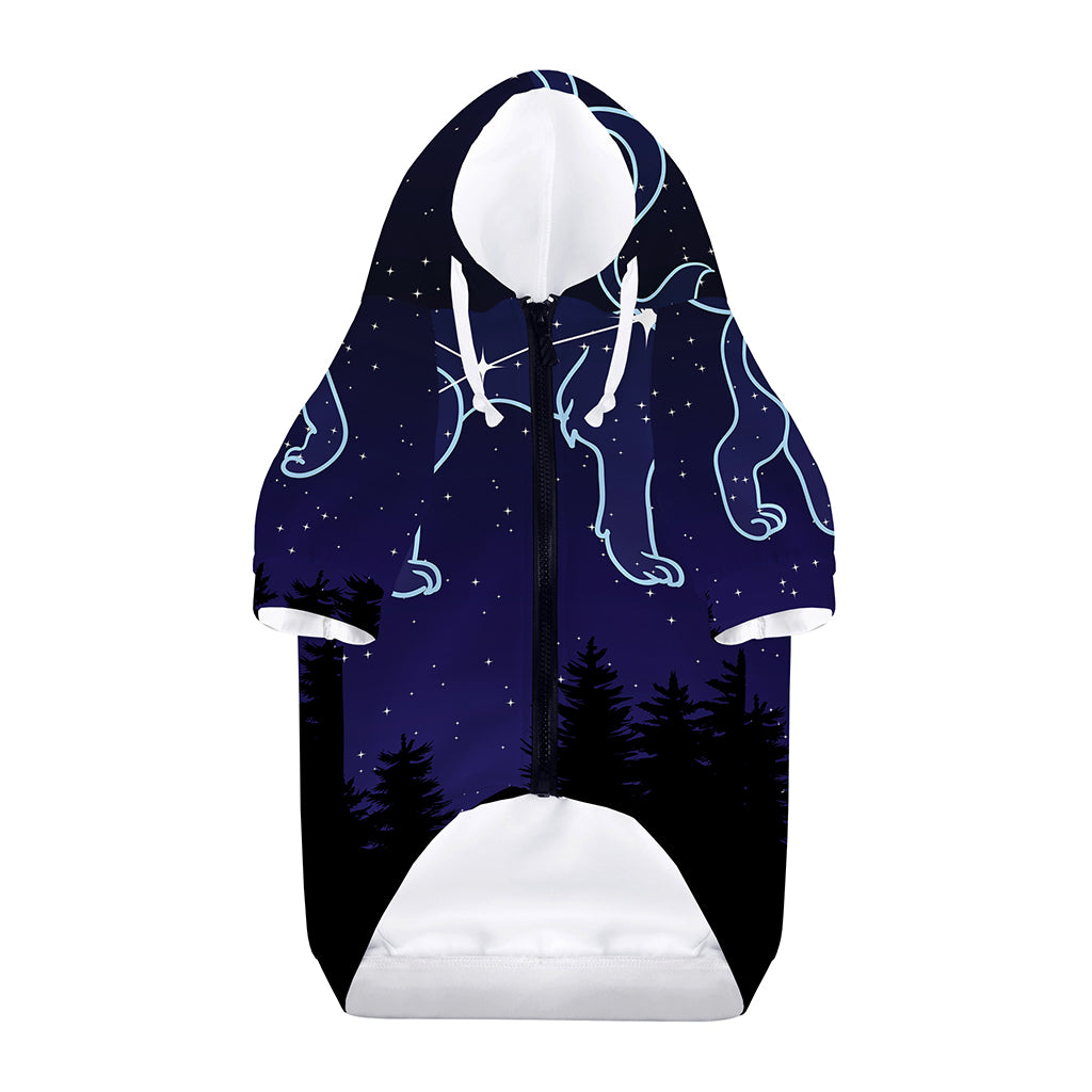 Leo Constellation Print Dog Zip Up Hoodie
