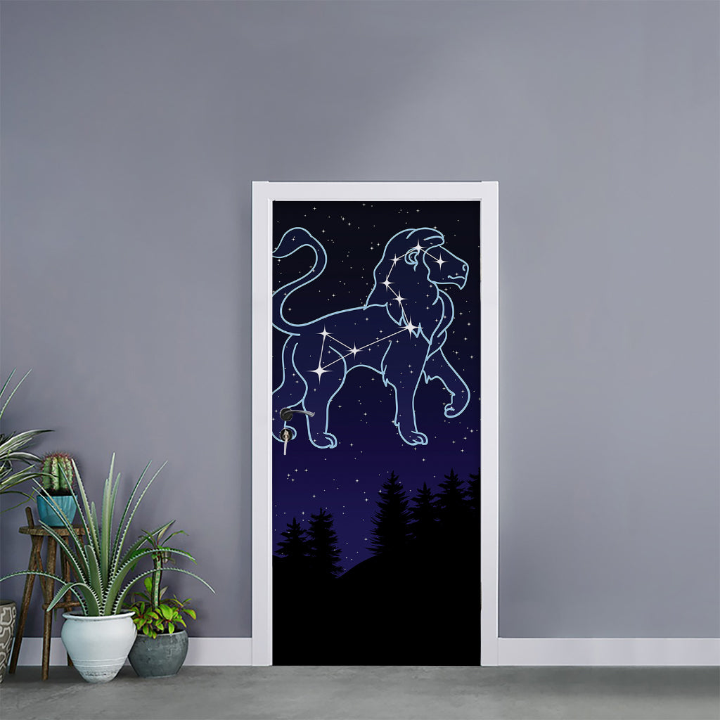 Leo Constellation Print Door Sticker