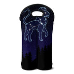 Leo Constellation Print Double Neoprene Wine Tote