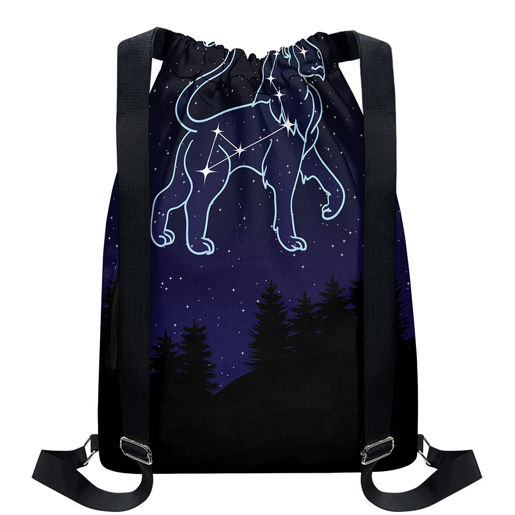 Leo Constellation Print Drawstring Backpack