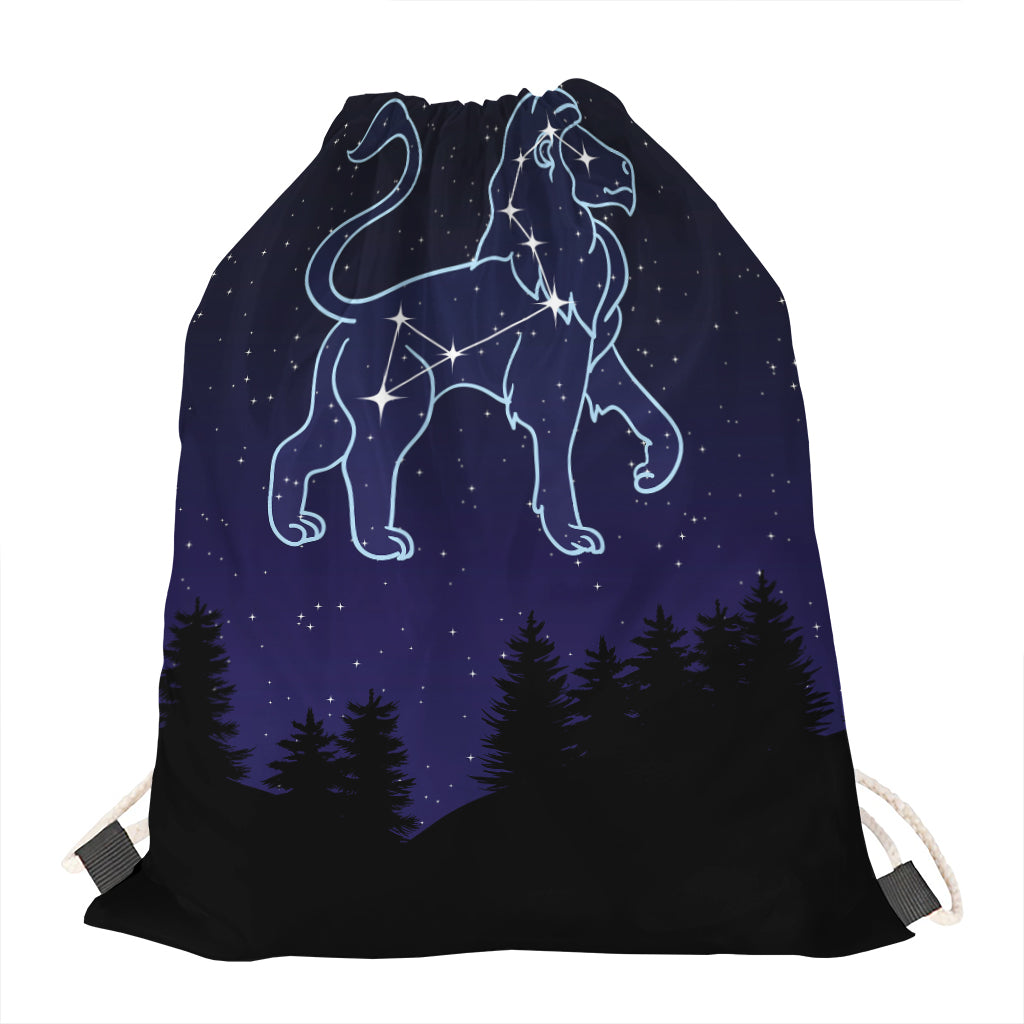 Leo Constellation Print Drawstring Bag