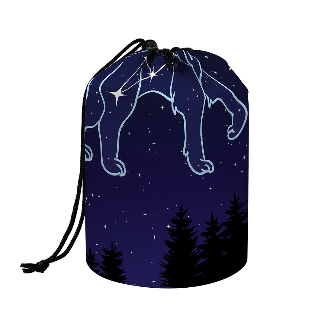 Leo Constellation Print Drawstring Makeup Bag