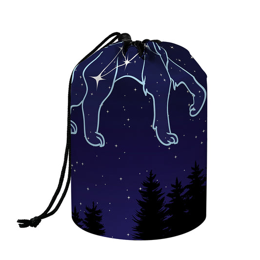 Leo Constellation Print Drawstring Makeup Bag