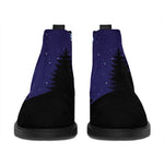 Leo Constellation Print Flat Ankle Boots