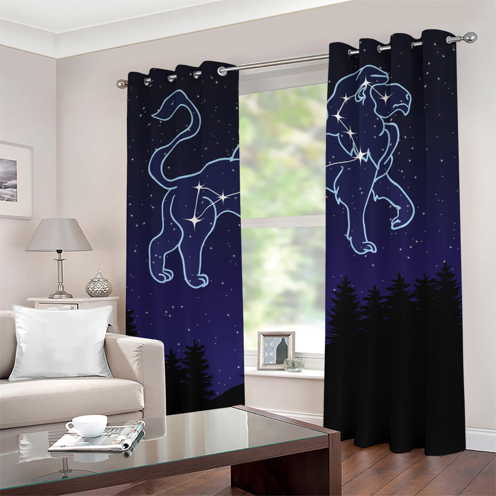 Leo Constellation Print Grommet Curtains