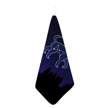 Leo Constellation Print Hand Towel
