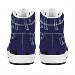 Leo Constellation Print High Top Leather Sneakers