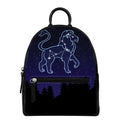 Leo Constellation Print Leather Backpack