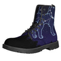 Leo Constellation Print Lace-Up Boots