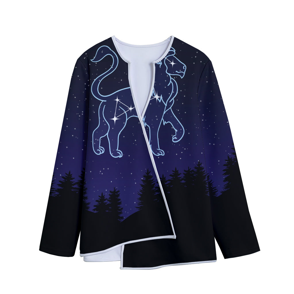 Leo Constellation Print Long Sleeve Short Coat