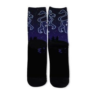 Leo Constellation Print Long Socks