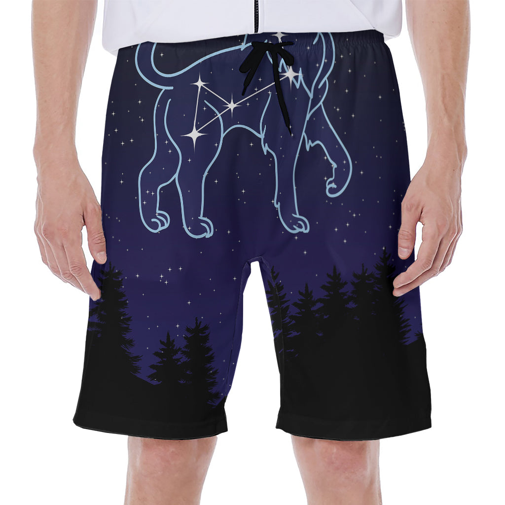 Leo Constellation Print Men's Beach Shorts