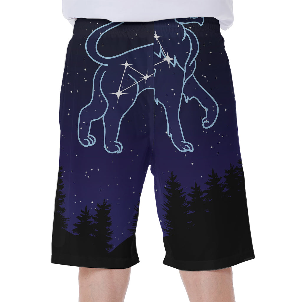 Leo Constellation Print Men's Beach Shorts