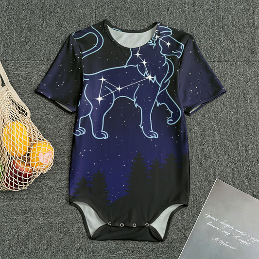 Leo Constellation Print Men's Bodysuit