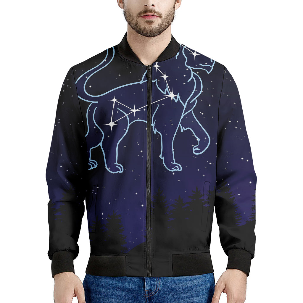 Leo Constellation Print Men's Bomber Jacket